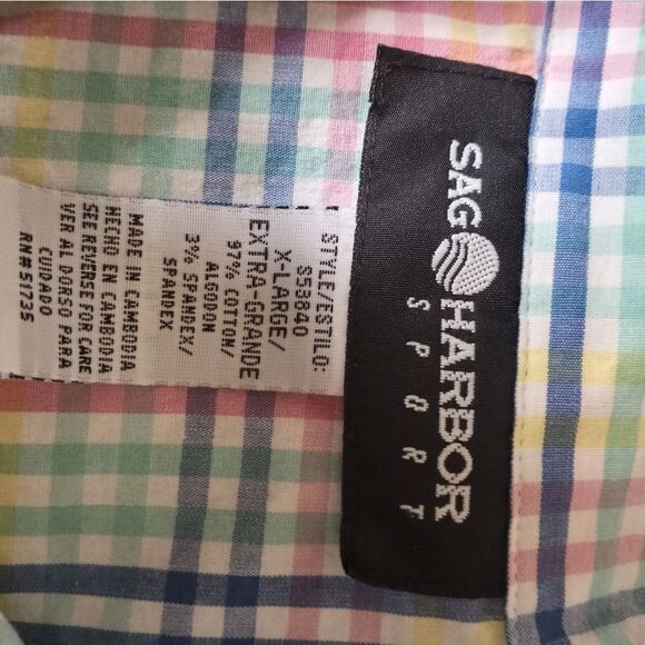 Sag Harbor Dressy XL Button Up 3/4 Sleeve Multicolored Pocket Women's Shirt - Picture 7 of 9